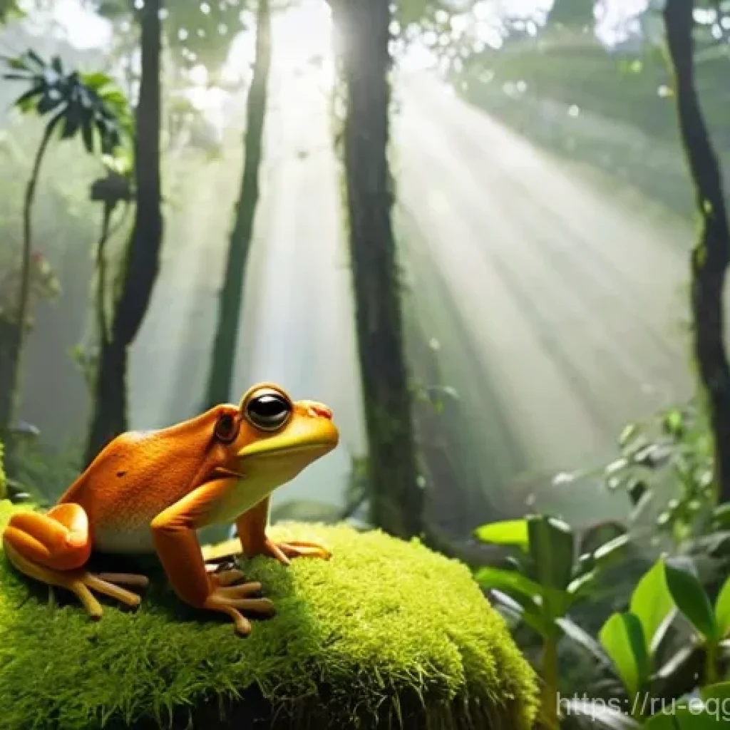 적도 기니의 관광산업 전망 - **Prompt:** A vibrant, untouched tropical rainforest in Monte Alen National Park, Equatorial Guinea,...