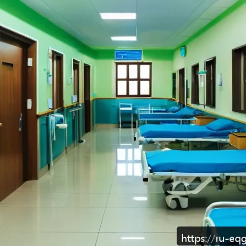 Home 30 적도 기니에서의 의료 보험 및 응급 서비스 - A detailed scene of a modern but modest public hospital in Malabo, Equatorial Guinea, showing a dive...
